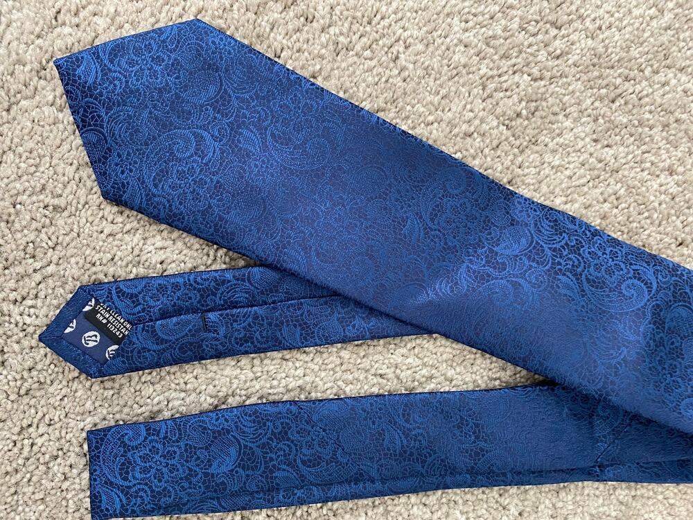 NWT The Tie Bar Blue Paisley Men’s Necktie Chicago